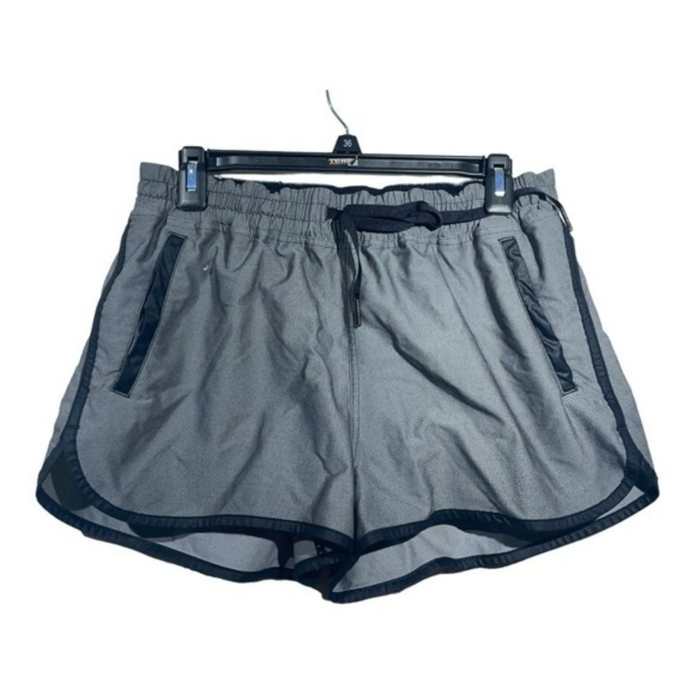 Lululemon Womens Varsity Shorts Track Grey Zippered Pockets Size 12